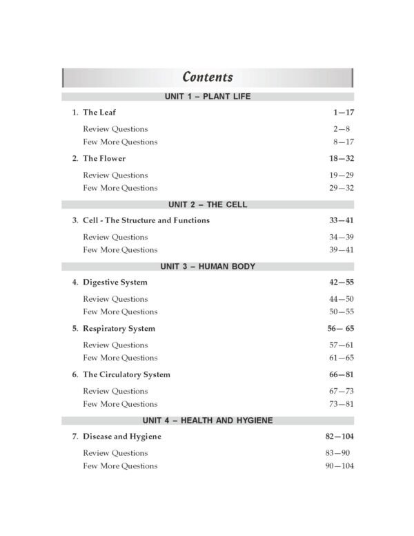 Arun Deep’s Self-Help to I.C.S.E. Concise Biology Middle School 6 : 2025-26 EDITION (BASED ON LATEST ICSE SYLLABUS) - Image 2