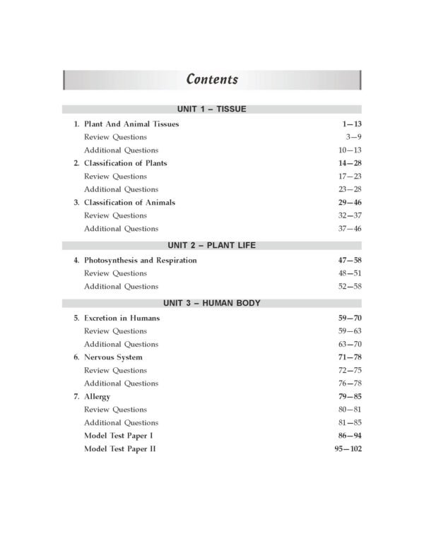 Arun Deep’s Self-Help to I.C.S.E. Concise Biology Middle School 7 : 2025-26 EDITION (BASED ON LATEST ICSE SYLLABUS) - Image 2
