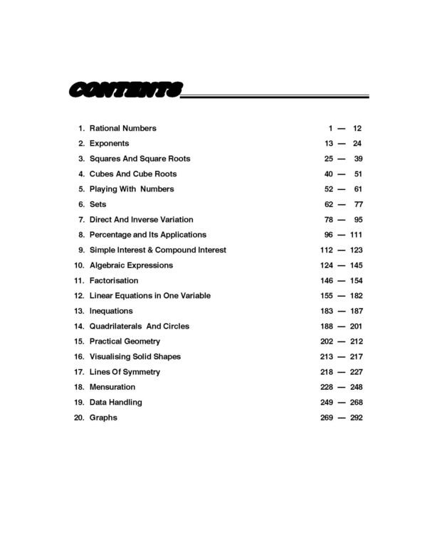 Arun Deep’s Self-Help to Frank EMU Mathematics Class 8 : 2025-26 Edition (Based on Latest ICSE Syllabus) - Image 3