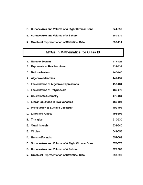 Arun Deep’s Self Help to C.B.S.E. Mathematics (Solutions of RD Sharma) Class 9 : 2025-26 EDITION (BASED ON LATEST CBSE SYLLABUS) - Image 3