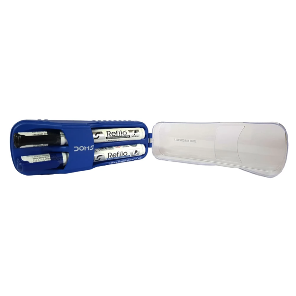 Doms Magnetic White Board Duster With 2 White Board Marker - Image 2