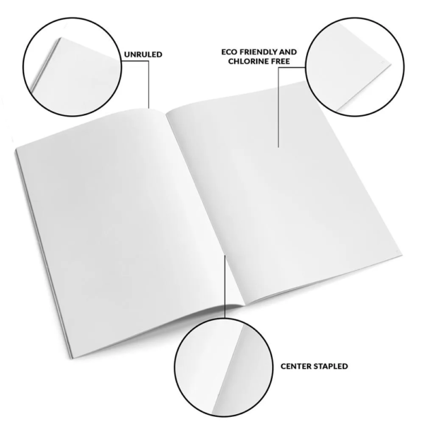 Classmate Unruled , Plane, Notebook, Without Lining, 140 Pages, 29.7 X 21 cm, Pack of 1 - Image 2