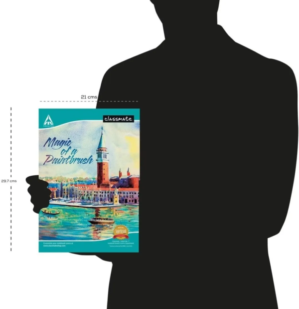 Classmate Unruled , Plane, Notebook, Without Lining, 140 Pages, 29.7 X 21 cm, Pack of 1 - Image 3