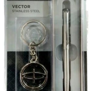 Parker Vector Stainless steel Chrome Trim Ball Pen + Free Key Chain (Pack of 1)