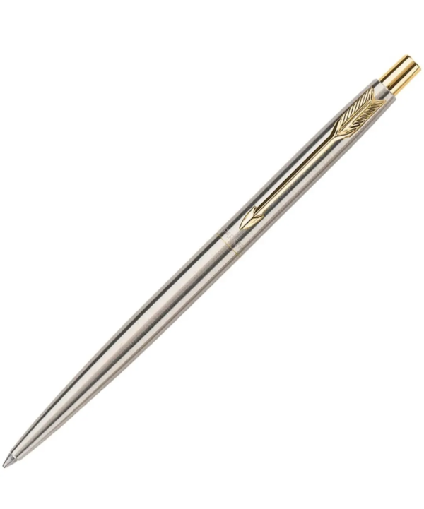 Parker Classic Stainless Steel Gold Trim Ball Pen (Pack of 1) - Image 5
