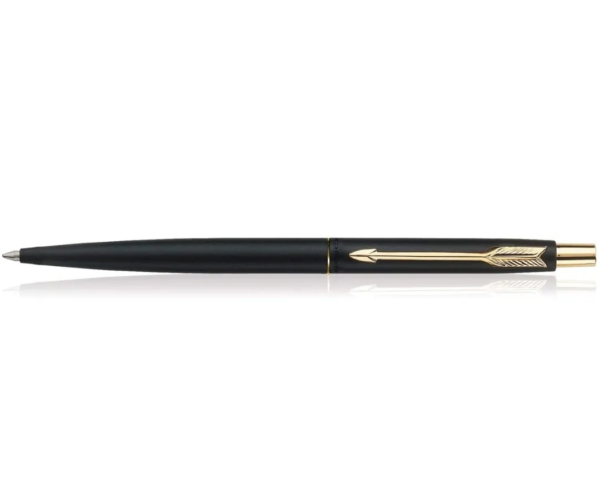 Parker Classic Matte Black Gold Trim Ball Pen (Pack of 1) - Image 3