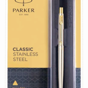 Parker Classic Stainless Steel Gold Trim Ball Pen (Pack of 1)