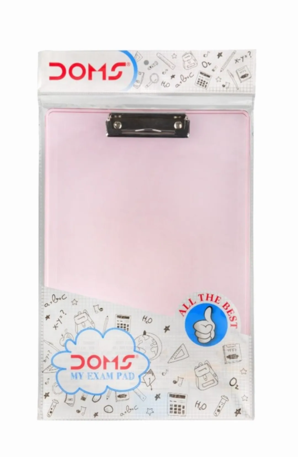 Doms My Exam Pad Non Toxic Plastic Board 24.5 cm X 36.5 cm