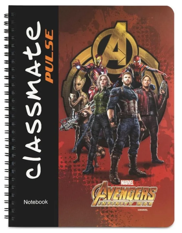 Classmate Pulse Spiral Notebook 26.7 X 20.3 CM Soft Cover Single Line 160 Pages Pack of 1