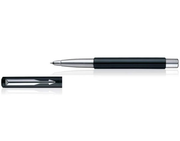Parker Vector Standard Chrome Trim Roller Ball Pen (Pack of 1) Black Body - Image 2