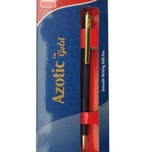 Cello Azotic Gold Ball Pen Smooth Writing Blue Pen Pack of 1