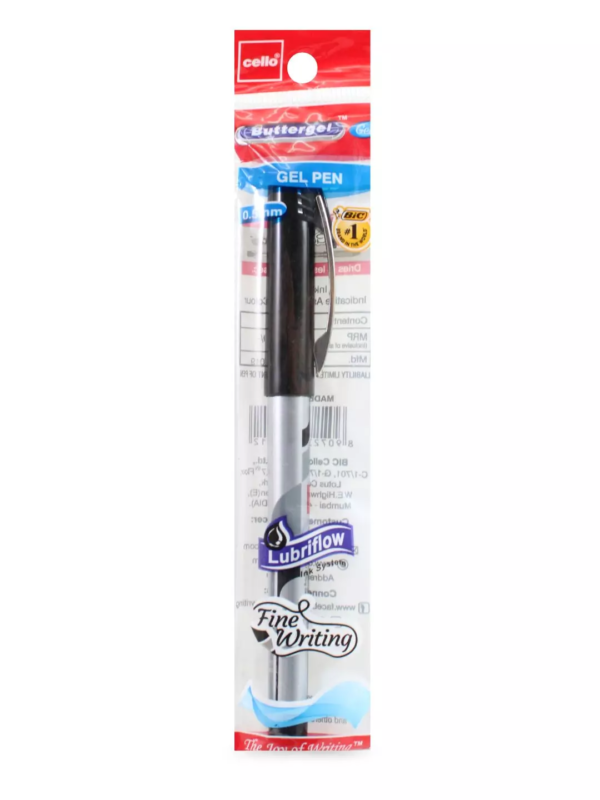 Cello ButterGel Gel Pen 0.5 mm Black Pen - Image 4