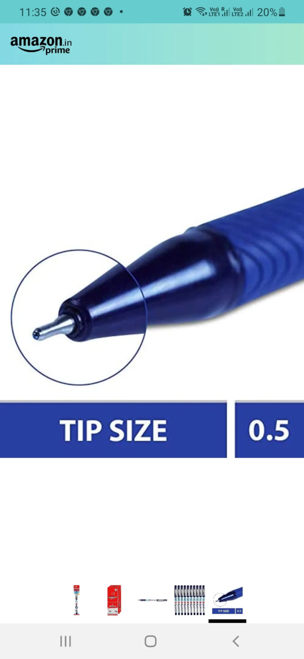 Cello ButterGel Gel Pen 0.5 mm Blue Pen - Image 5