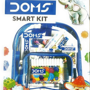 Doms Smart Stationery Kit 12 Pcs Kit With Transparent Zipper Bag