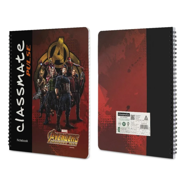 Classmate Pulse Spiral Notebook 26.7 X 20.3 CM Soft Cover Single Line 160 Pages Pack of 1 - Image 2