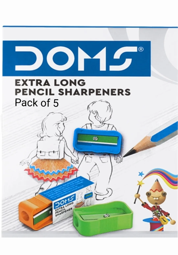 Doms Extra Long Pencil Sharpener 1 Pack of 5 Sharpener