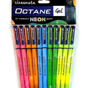 Classmate Octane Gel Pen- Neon- Blue Pack of 10