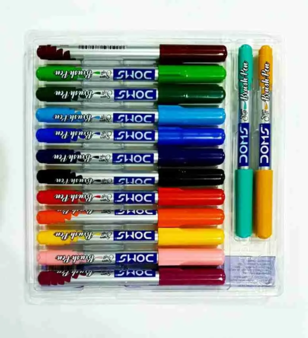 Doms Brush Pen 14 Shades Super Soft Tip - Image 3