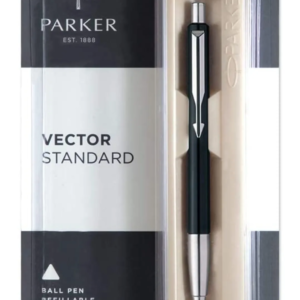 Parker Vector Standard Chrome Trim Ball Pen (Pack of 1) Black
