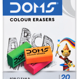 Doms Coloured Eraser 1 Pack of 20 Erasers