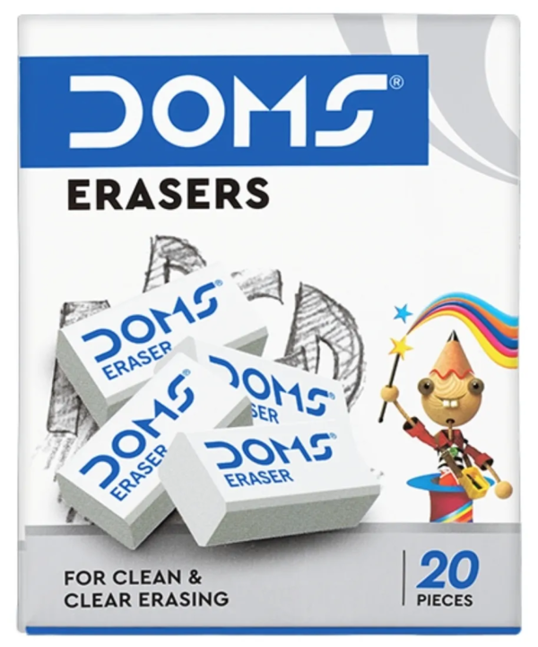 Doms Eraser White 1 Pack of (20 Pieces)