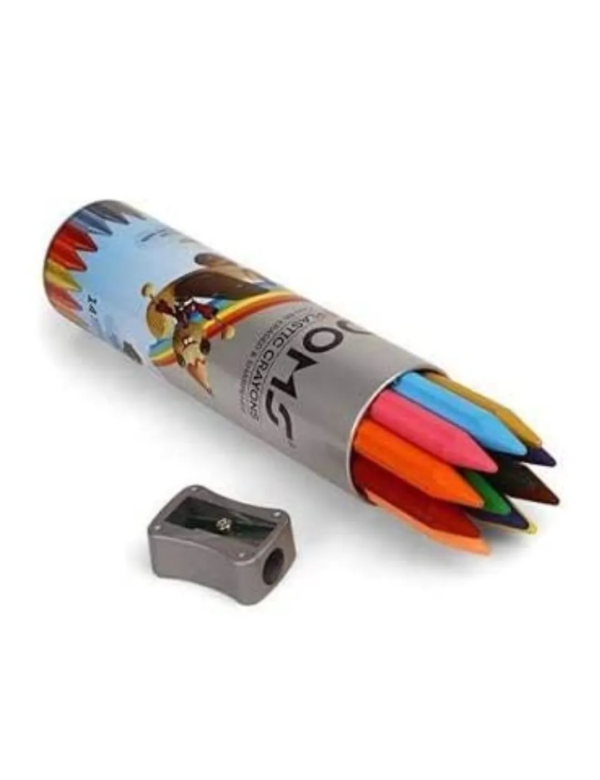 Doms Plastic Crayon 14 Shades Round Tin - Image 2