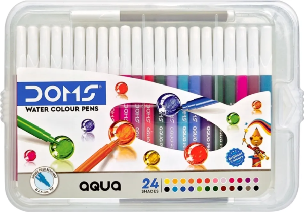 Doms Water Colour Aqua Sketch Pen Pack of 24 Shades